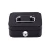 Piggy Bank Storage Box, Lockable, Two Keys, Metal, Black