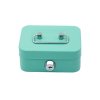 Piggy Bank Storage Box, Lockable, Two Keys, Metal, Turquoise