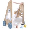 Pchacz chodzik drewniany edukacyjny z ruchomymi elementami ECOTOYS