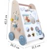 Pchacz chodzik drewniany edukacyjny z ruchomymi elementami ECOTOYS