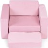 Modulární skládací křeslo pro děti růžové