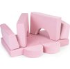 Modulární skládací křeslo pro děti růžové