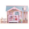 Domek dla lalek duży drewniany 3 piętra 11 mebelków ECOTOYS