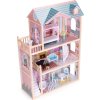 Domek dla lalek duży drewniany 3 piętra 11 mebelków ECOTOYS