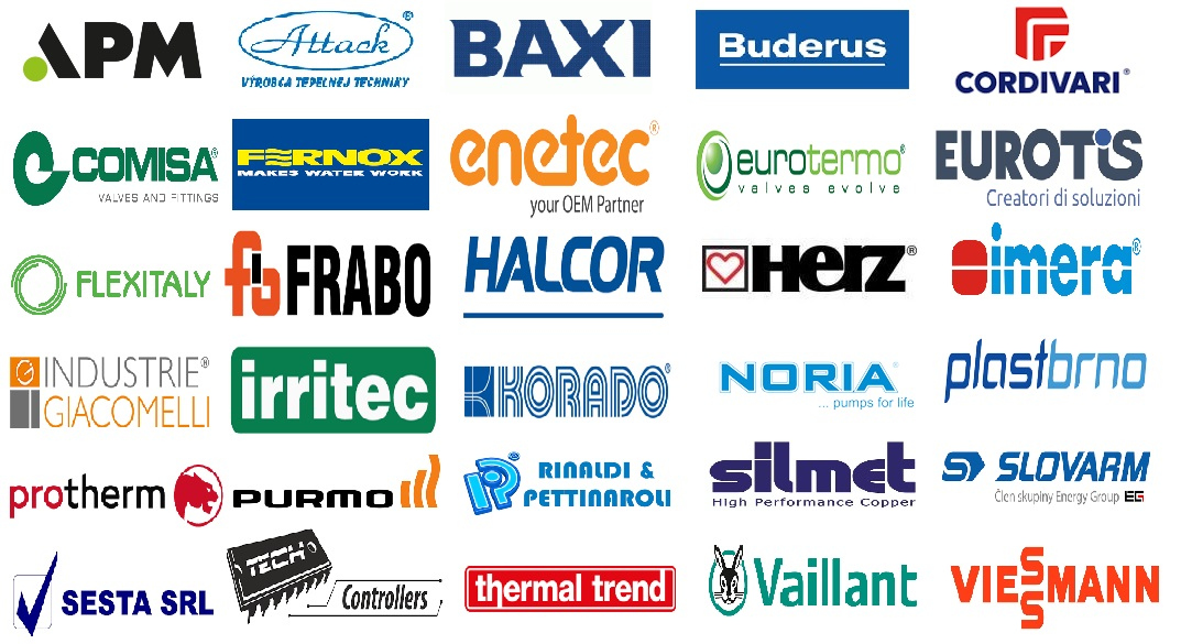 Značky produktov pre kúrenie, ohrev vody a pre produkty do domácnosti