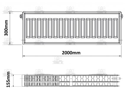 c item 3134 korado 33k 300 x 2000 bocne pripojenie