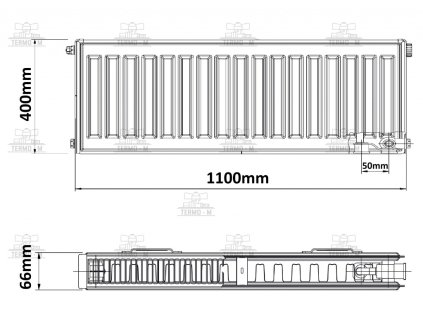 c item 3430 korado 21vk 400 x 1100 spodne pripojenie