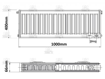 c item 3429 korado 21vk 400 x 1000 spodne pripojenie