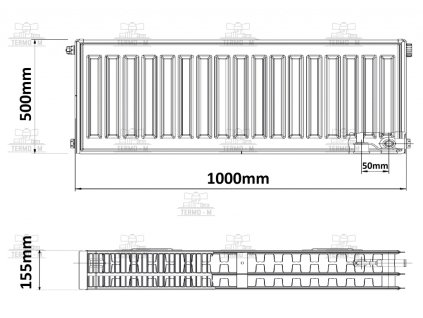c item 3649 korado 33vk 500 x 1100 spodne pripojenie