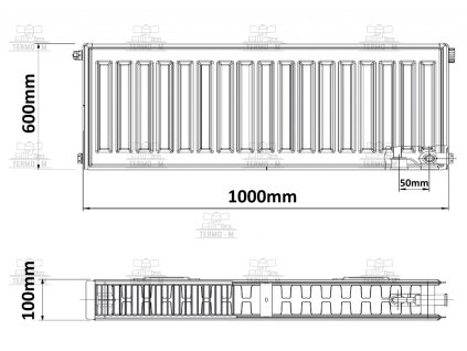 c item 3570 korado 22vk 600 x 1000 spodne pripojenie