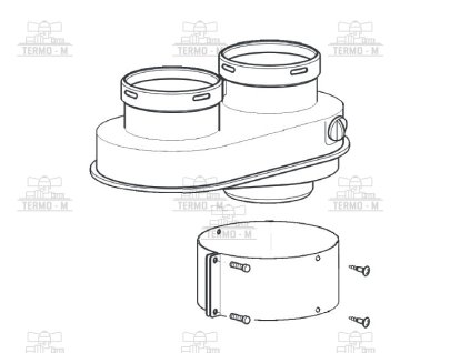 c item 2805 protherm clen rozdvojovaci 2 x 80 mm pre kotly medved condens r2km 0020221288
