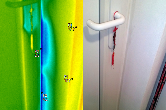 nfiltrace chladného vzduchu do interiéru - termocorp.cz, termovizní měření na Šumpersku, termokamera Šumperk