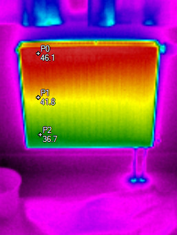 Teplotní gradient radiátoru - termocorp.cz  termovizní měření na Šumpersku, termokamera Šumperk