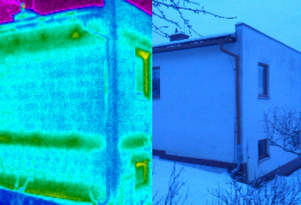 Tepelné mosty - věnce, sokl; Termokamera Šumperk, termovize Šumperk