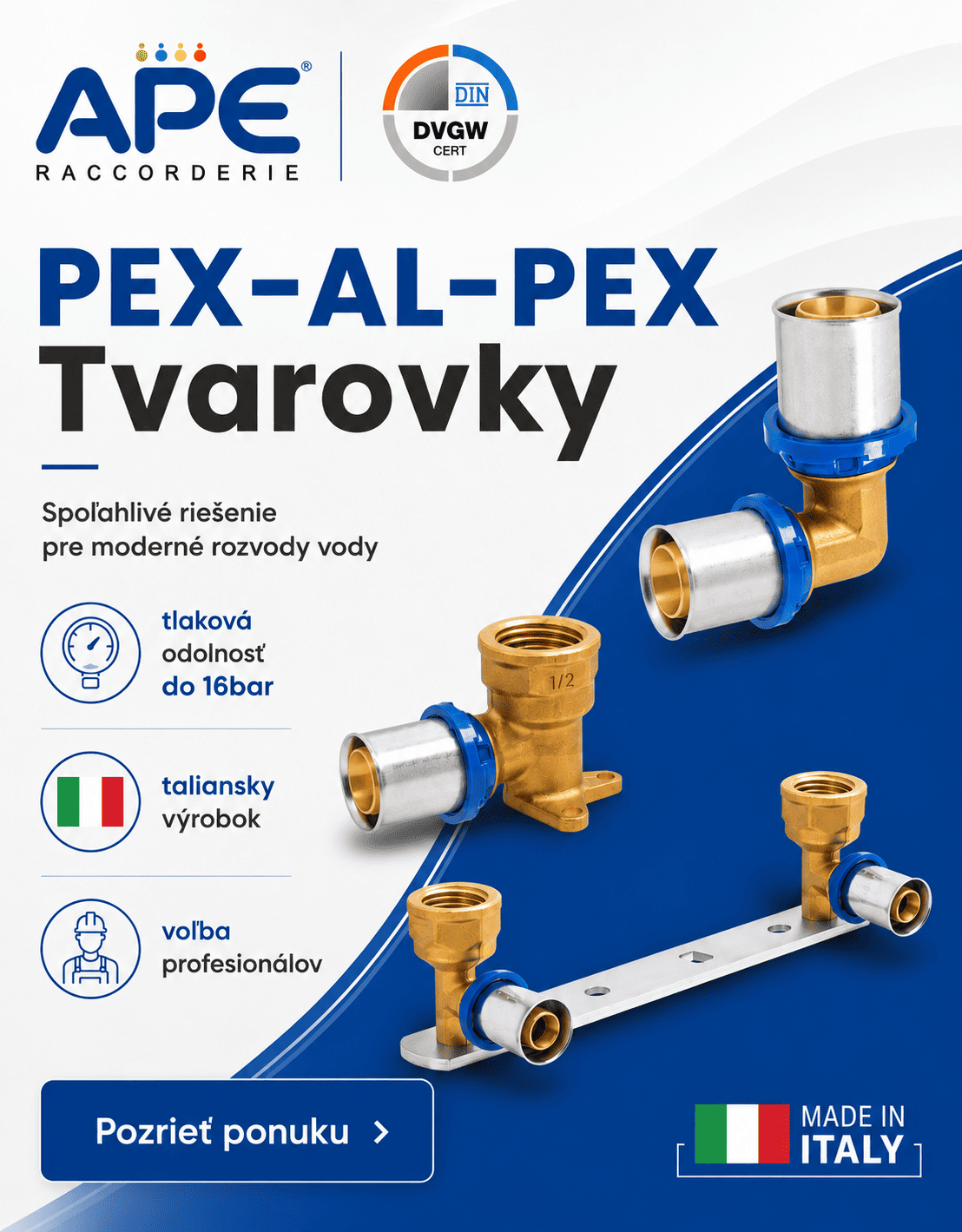 PE-AL-PEX lisovacie tvarovky