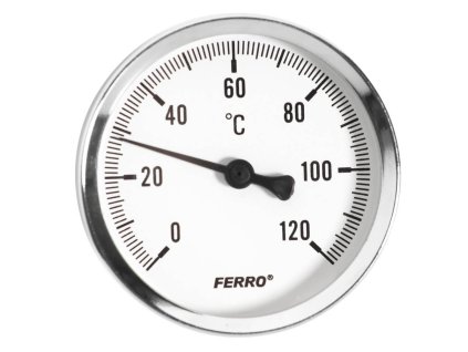 FERRO Teplomer 63mm 0 120°C, axiálny, T763120A, TERMOobchod