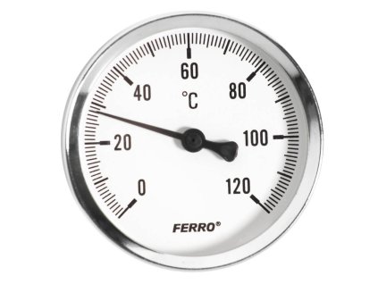 FERRO Teplomer 80mm 0 120°C, axiálny, T80120A, TERMOobchod