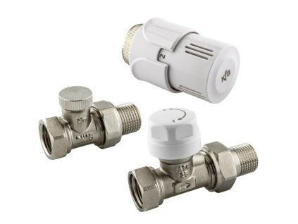 KFA Sada priamych ventilov na radiátor s hlavicou, 757 040 07 BL