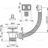 Alcadrain A331 drezová výpusť s flexi prepadom rozmery
