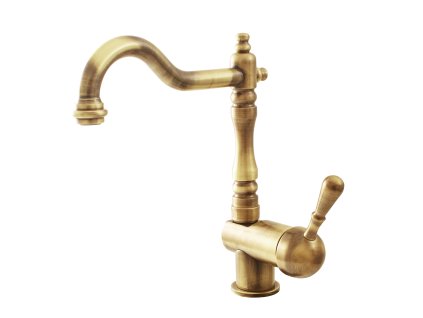 Dřezová baterie pro nízkotlaké ohřívače, Stará mosaz (Bronz) E408.0/8SM, RAV Slezák