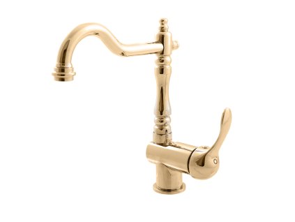 LABE - Umyvadlová/dřezová baterie bez výpusti, Zlatá - lesklá L008.0/8Z, RAV Slezák