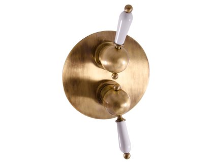 LABE - Vanová/Sprchová baterie podomítková 2-cestná s tělesem, Stará mosaz (Bronz) L586KSM, RAV Slezák