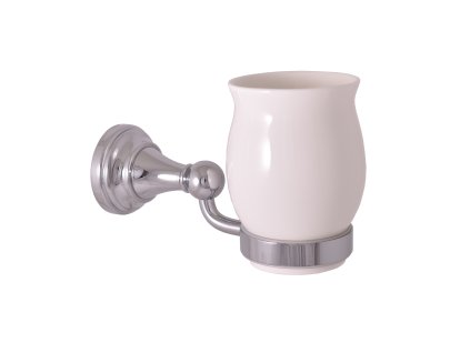 MORAVA RETRO - Koupelnový doplněk Držák kartáčků keramický, Chrom MKA0201, RAV Slezák
