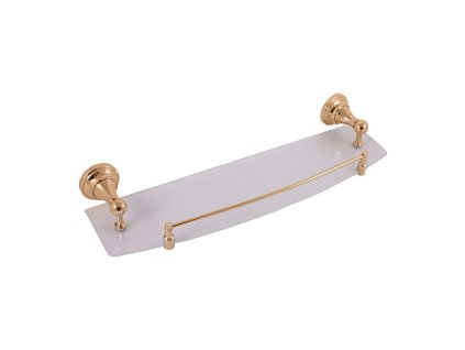 MORAVA RETRO - Koupelnový doplněk polička skleněná 500 mm, Zlatá - lesklá MKA0900/50Z, RAV Slezák