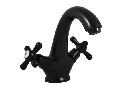 MORAVA RETRO - Umyvadlová baterie bez výpusti, Černá - matná MK128.0CMAT, RAV Slezák