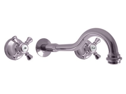 MORAVA RETRO - Umyvadlová baterie podomítková s tělesem, Chrom MK331, RAV Slezák