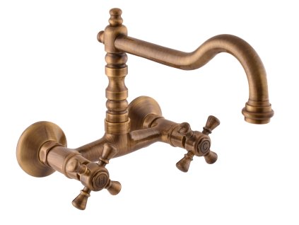 MORAVA RETRO - Umyvadlová/dřezová baterie, Stará mosaz (Bronz) MK302.5/28SM, RAV Slezák