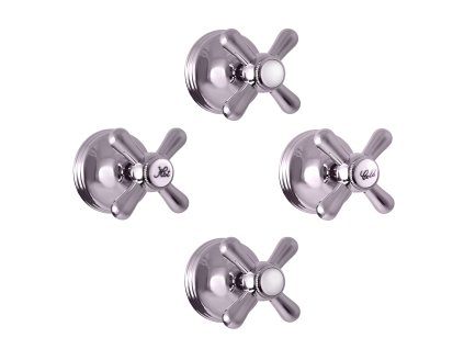 MORAVA RETRO - Vanová/Sprchová baterie podomítková 2-cestná s tělesem, Chrom MK186K, RAV Slezák