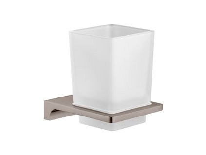 NIL - Koupelnový doplněk Držák kartáčků skleněný, Metal Grey lesklá NLA0201MGL, RAV Slezák