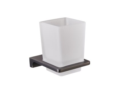 NIL - Koupelnový doplněk Držák kartáčků skleněný, Metal Grey NLA0201MG, RAV Slezák