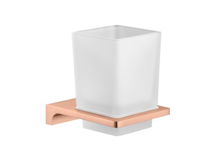 NIL - Koupelnový doplněk Držák kartáčků skleněný, Zlatá Růžová - lesklá NLA0201ZRL, RAV Slezák