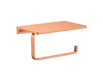 NIL - Koupelnový doplněk Držák toaletního papíru s odkládací poličkou, Zlatá Růžová - kartáčovaná NLA0403ZRK, RAV Slezák