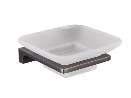 NIL - Koupelnový doplněk Mýdlenka skleněná, Metal Grey NLA0300MG, RAV Slezák