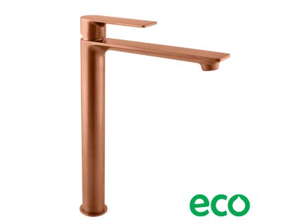 NIL - Umyvadlová vysoká baterie bez výpusti, Zlatá Růžová - kartáčovaná NL130.0ZRK, RAV Slezák