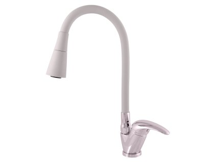 SÁZAVA - Dřezová baterie s flexibilním ramínkem, Chrom/Šedá SA006.0/13S, RAV Slezák