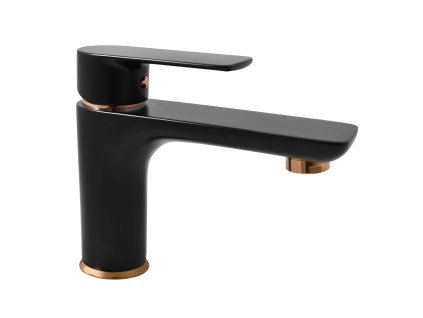 VLTAVA - Umyvadlová baterie bez výpusti, Černá matná/Zlatá VT426.0CMATZ, RAV Slezák