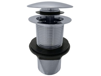 Výpusť umyvadlová 5/4'' bez přepadu - neuzavíratelná zátka, Chrom MD0799, RAV Slezák