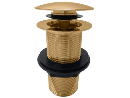 Výpusť umyvadlová 5/4'' bez přepadu - neuzavíratelná zátka, Zlatá - kartáčovaná MD0799ZK, RAV Slezák