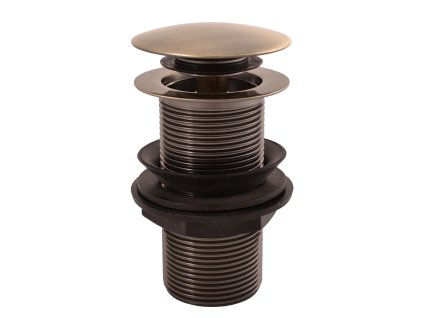 Výpusť umyvadlová CLICK-CLACK 5/4'' bez přepadu, Stará mosaz (Bronz) MD0798SM, RAV Slezák