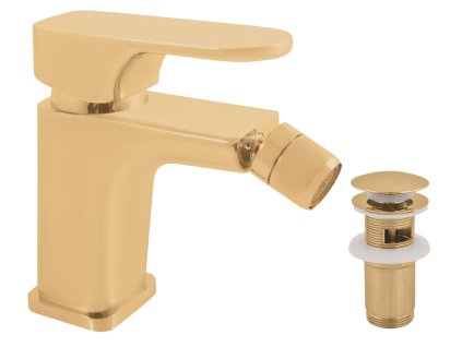 YUKON - Bidetová baterie s výpustí, Zlatá - kartáčovaná YU145.0KZK, RAV Slezák