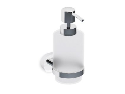 YUKON - Koupelnový doplněk Dávkovač tekutého mýdla skleněný, Bílá/Chrom YUA0303CB, RAV Slezák