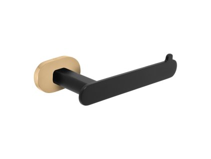 YUKON - Koupelnový doplněk Držák toaletního papíru bez krytu, Černá matná/Zlatá YUA0402CMATZ, RAV Slezák