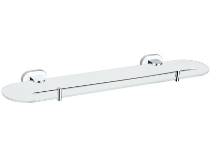 YUKON - Koupelnový doplněk Polička skleněná 500 mm, Bílá/Chrom YUA0900/50CB, RAV Slezák