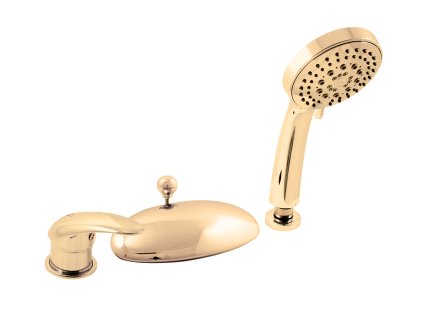 DUNAJ - Vanová baterie 3-otvorová, vodopád, Zlatá lesklá D470.0SZ, RAV Slezák