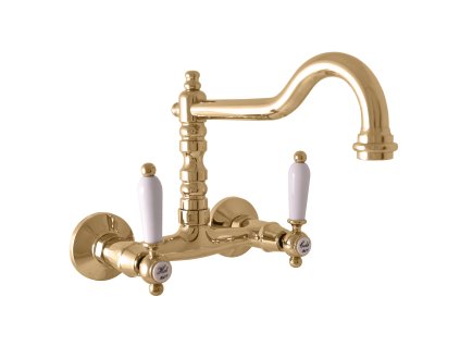 MORAVA RETRO - Umyvadlová/dřezová baterie, Zlatá lesklá MK502.0/28Z, RAV Slezák