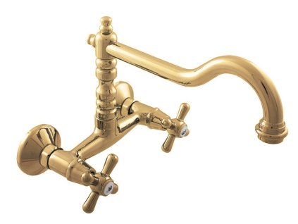 MORAVA RETRO - Umyvadlová/dřezová baterie, Zlatá lesklá MK102.0/28Z, RAV Slezák